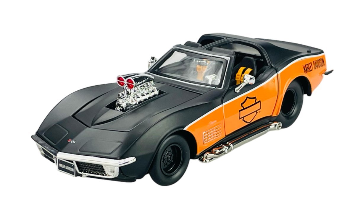 MAISTO 1970 CHEVROLET CORVETTE HARLEY-DAVIDSON 1:24 32193