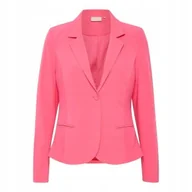 Marynarki i żakiety damskie - Kaffe Różowy Żakiet Damski Z Klapami I Guzikiem 42 J2A - miniaturka - grafika 1