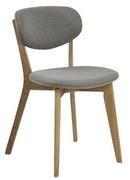 Krzesła - D2.Design Krzesło Minsk szare/ dąb 217430 - miniaturka - grafika 1