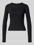 Bluzki damskie - Bluzka z długim rękawem o kroju slim fit z mieszanki bawełny model ‘CHLOE’ - miniaturka - grafika 1