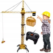 Zabawki zdalnie sterowane - Dźwig Zdalnie Sterowany Żuraw 128cm Pilot Realistyczne Dźwięki Światła - miniaturka - grafika 1