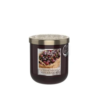 HEART & HOME świeca zapachowa z naturalnego wosku sojowego do domu, mała słoik z czarnej wiśni dla smakoszy, czas palenia 30 godzin, prezent, dekoracja i zapach do domu - Świece - miniaturka - grafika 1
