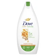 Kosmetyki do kąpieli - Dove Care by Nature Replenishing - żel pod prysznic 400ml - miniaturka - grafika 1