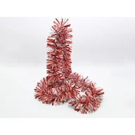 Ozdoby bożonarodzeniowe - Łańcuch choinkowy grubo / cienko cięty 11 x 200 cm srebrno-czerwony - miniaturka - grafika 1