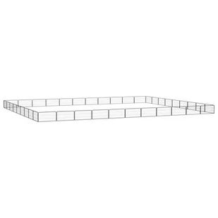 vidaXL Kojec dla psa, 40 panele, czarny, 100x50 cm, stal - Sprzęt podróżny i transportery dla psów - miniaturka - grafika 1