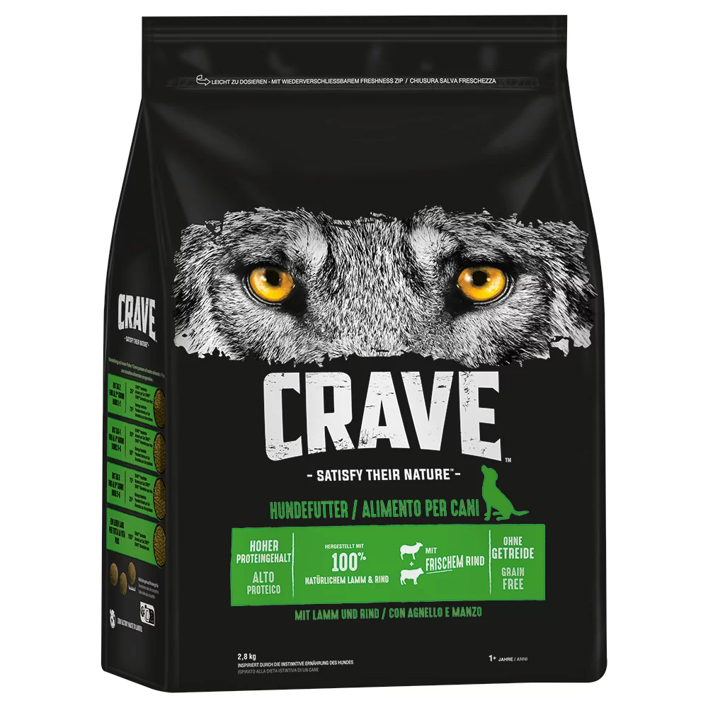 Crave Adult karma sucha dla psa, jagnięcina i wołowina - 2,8 kg