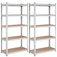Szafy i regały magazynowe - Calicosy Zestaw dwóch 5-poziomowych półek z regulowanymi deskami wys. 180 - miniaturka - grafika 1