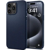 Etui i futerały do telefonów - Spigen Liquid Air do iPhone 15 Pro navy blue - miniaturka - grafika 1