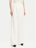 Spodnie damskie - Elisabetta Franchi Spodnie materiałowe PA-081-51E2-V360 Biały Regular Fit - miniaturka - grafika 1