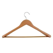Wieszaki do szafy - Wieszak drewniany Lux beżowy - miniaturka - grafika 1