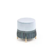 Pufy i podnóżki - Pufa Cosby Jasny Niebieski / Złoty Halmar - miniaturka - grafika 1