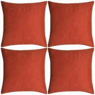 Poszewki na poduszki - vidaXL vidaXL Poszewki na poduszki 4 szt. lniane, terakota 80x80 cm - miniaturka - grafika 1