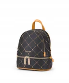 Plecaki - Mini Plecaczek Damski PUCCINI Brązowy Mały Monogram BLXP0043P-2 - miniaturka - grafika 1