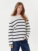 Bluzki damskie - Tommy Hilfiger Bluzka Gold Button WW0WW45760 Écru Relaxed Fit - miniaturka - grafika 1