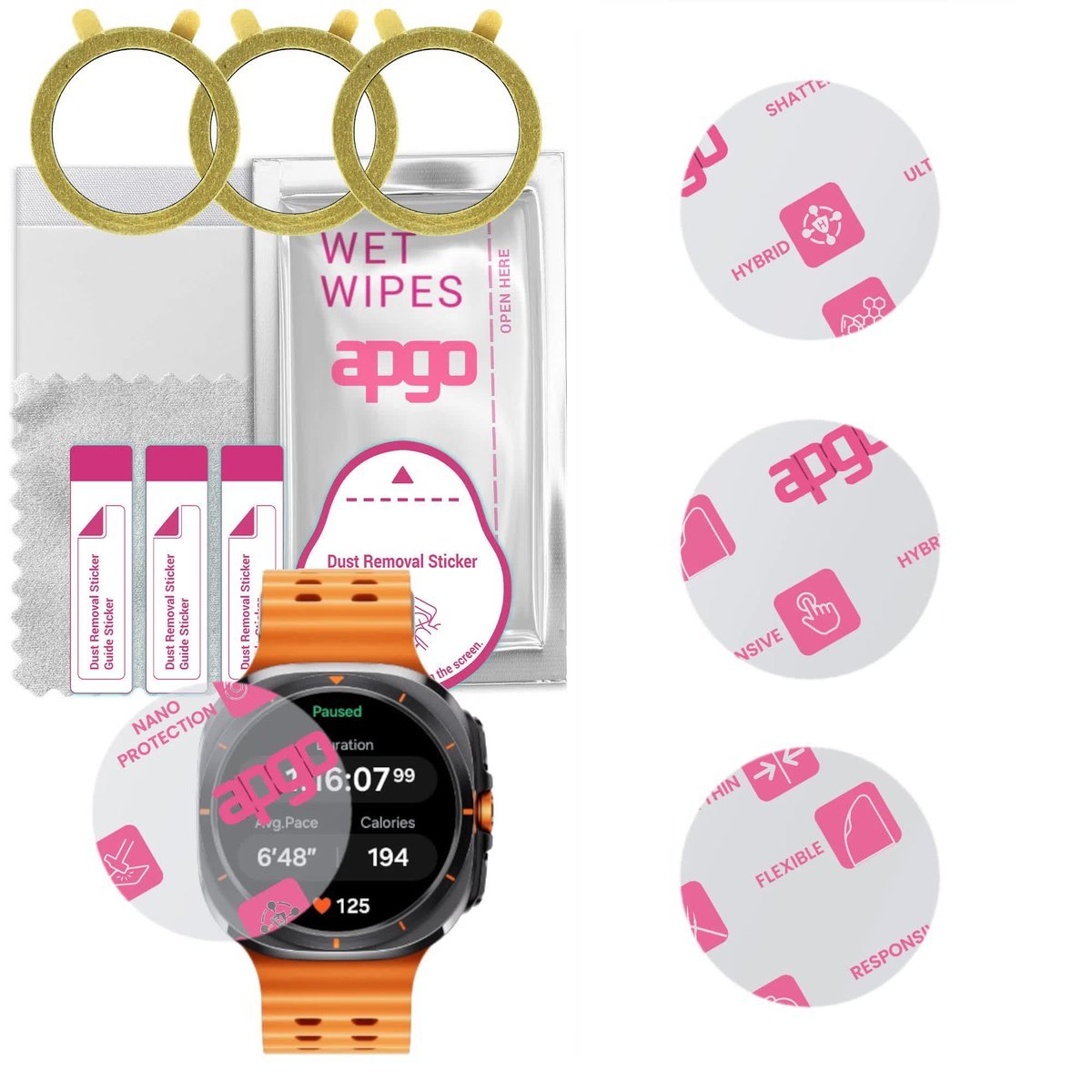 3x Szkło Hybrydowe do Samsung Galaxy Watch Ultra, zamiennik hartowanego, flexible