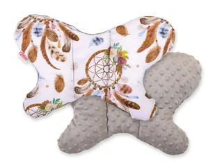 Poduszka antywstrząsowa BOBONO motylek - łapacze snów białe - Poduszki do karmienia - miniaturka - grafika 1