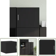 Szafki do salonu - The Living Store Szafka ścienna czarna 45x42,5x40 cm materiał drewnopochodny - miniaturka - grafika 1