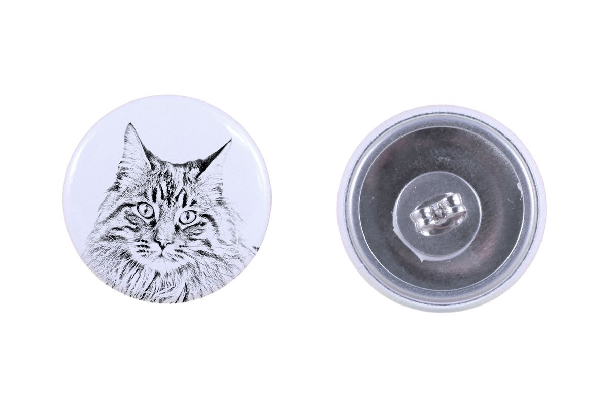 Maine Coon - kolczyki z ukochanym kotem, własne foto, idealny gadżet dla miłośników kotów marki Art.-Dog