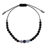 Bransolety męskie - Męska bransoletka ZNAK ZODIAKU BLIŹNIĘTA - kamienie naturalne - na prezent - miniaturka - grafika 1