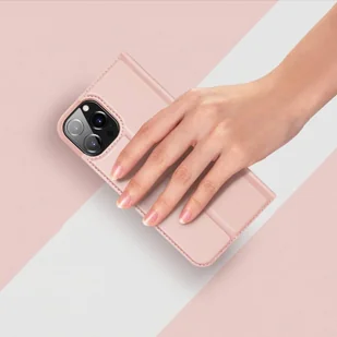 Dux Ducis Skin Pro kabura etui pokrowiec z klapką iPhone 13 Pro złoty - Etui i futerały do telefonów - miniaturka - grafika 12
