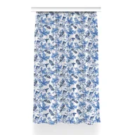 Zasłony - Gotowa zasłona Błękitne kwiaty do sypialni 150x230, Fabricsy - miniaturka - grafika 1