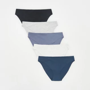 Majtki damskie - Reserved - Bawełniane majtki bikini 5 pack - Blue - grafika 1