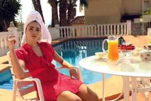 Podomka Mia Czerwona - Szlafroki damskie - miniaturka - grafika 1