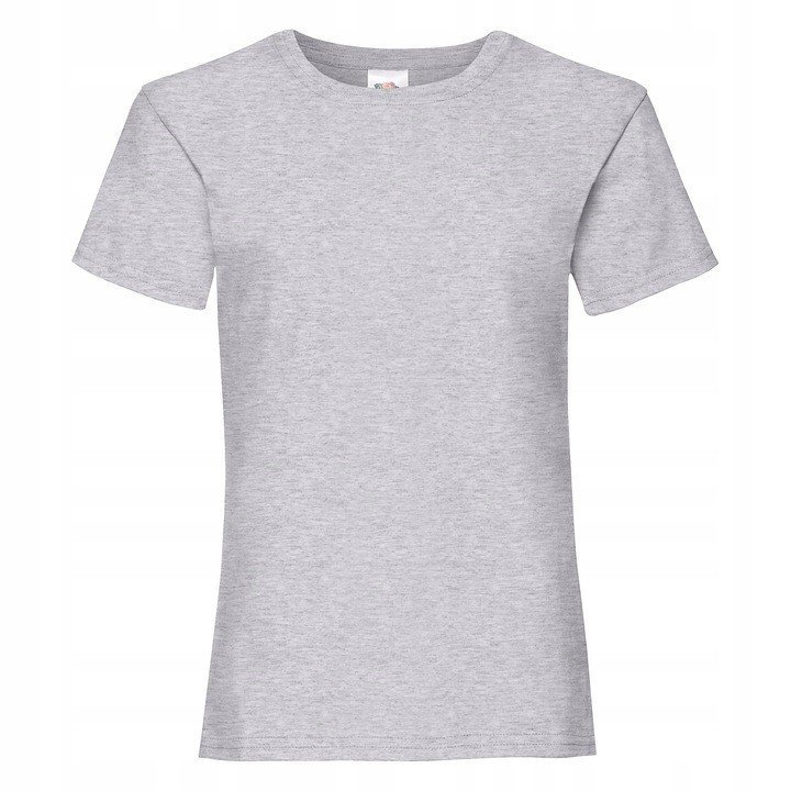 T-Shirt Koszulka Dziewczęca BAWEŁNA Fruit of the Loom 61005 SZARA 128