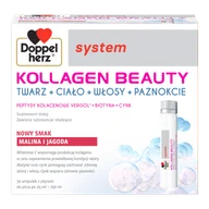 Włosy, skóra, paznokcie - Doppelherz System Kollagen Beauty, smak malina i jagoda, 25 ml x 30 ampułek - miniaturka - grafika 1