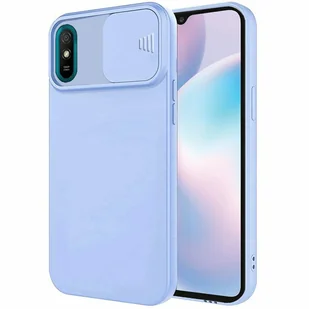 CamShield Silicone Cover Case Smukłe etui na telefon komórkowy z ochroną aparatu Pokrowiec na aparat kompatybilny z Vivo Y20s Jasnoniebieski - Etui i futerały do telefonów - miniaturka - grafika 1