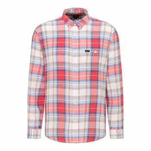 Lee Riveted Shirt Męska Koszula Materiałowa Aurora Red L66Iknnv-M - Koszule męskie - miniaturka - grafika 1