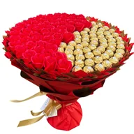 Zestawy upominkowe - PREZENT NA 60 URODZINY SLUB DLA NIEJ DUŻY BUKIET KWIATY MYDLANE ZE SŁODYCZY - miniaturka - grafika 1