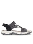 Sandały damskie - Rieker Sandały 68888-14 Czarny - miniaturka - grafika 1