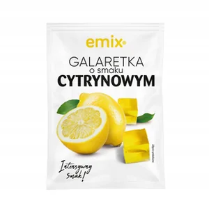 Emix Galaretka o smaku Cytrynowym Cytrynowa 75g - Galaretki - miniaturka - grafika 1