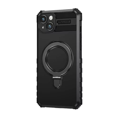 Etui do iPhone 15 Protect Armor Magsafe Metal Ring Case czarne