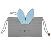 Organizery na łóżeczko - Hi Little One organizer przybornik do łóżeczka SLEEPY BUNNY Grey/Baby Blue - miniaturka - grafika 1