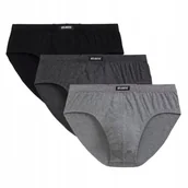 Majtki męskie - SLIPY MAJTKI MĘSKIE bawełniane 3BMP-006 3-pak Atlantic wygodne *L - miniaturka - grafika 1