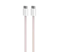 Kable USB - Puro USB-C do USB-C 60W 1,5m 60W Różowy - miniaturka - grafika 1