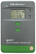 Ładowarki i akumulatory - Solarny regulator ładowania MPPT z czujnikiem temperatury 30A 12V/24V LCD 2xUSB Bluetooth APP GEL LiFePO4 Qoltec - miniaturka - grafika 1