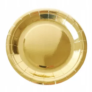 Talerzyki Papierowe GOLD ZŁOTE panieński 10 szt - Talerze - miniaturka - grafika 1