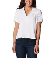 Koszulki i topy damskie - Columbia Damska koszulka polo W Sun Trek biały S - miniaturka - grafika 1