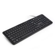 Klawiatury - Powerton WPK102, US, klasyczna, przewodowa (USB), czarna, cicha - miniaturka - grafika 1