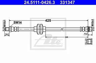 ATE PRZEWÓD HAMULCOWY 24.5111-0426.3 RENAULT MEGANE III 1.5DCI 13 - Przewody hamulcowe - miniaturka - grafika 1