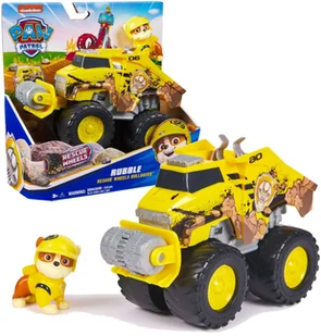Psi Patrol Rescue Wheels Pojazd budowlany z figurką Rubble 6cm - Figurki dla dzieci - miniaturka - grafika 1