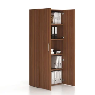Szafa biurowa wysoka SOLID, 800 x 400 x 1830 mm, orzech - Szafy biurowe - miniaturka - grafika 1