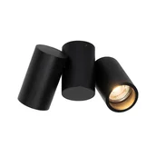 Lampy sufitowe - QAZQA Designerski punktowy czarny punktowy z regulacją 2 świateł - Michael - miniaturka - grafika 1