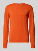 Swetry męskie - Sweter z dzianiny z prążkowanymi wykończeniami - miniaturka - grafika 1