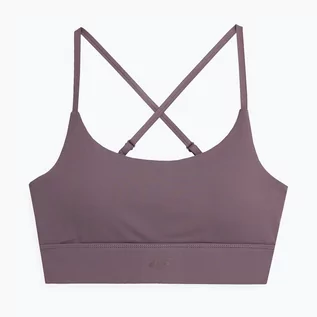 Bielizna sportowa damska - Biustonosz fitness 4F F079 light brown | WYSYŁKA W 24H | 30 DNI NA ZWROT - grafika 1