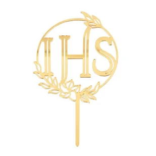 Topper na tort Hostia IHS złoty - 1 szt. - Ciasta i półprodukty do ciast Topper na tort Hostia IHS złoty - 1 szt. - Ciasta i półprodukty do ciast - miniaturka - grafika 1