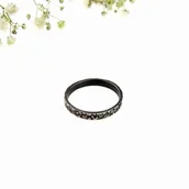 Pierścionki - Obrączka srebrna oksydowana - Venus I - miniaturka - grafika 1